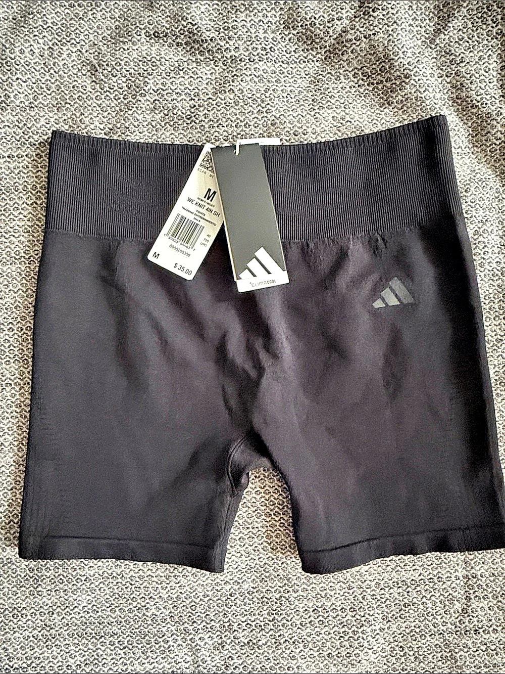 adidas 4in inseam knit Training Shorts Black Medium NWT